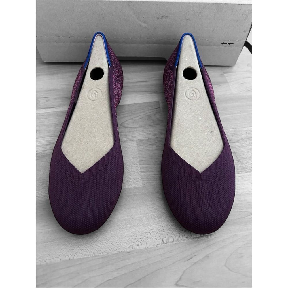 Rothys Fig Python Flat Round Toe Size 6.5 NIB - Picture 5 of 9